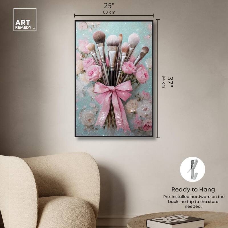 Bouquet of Make Up Brushes Canvas by Art Remedy