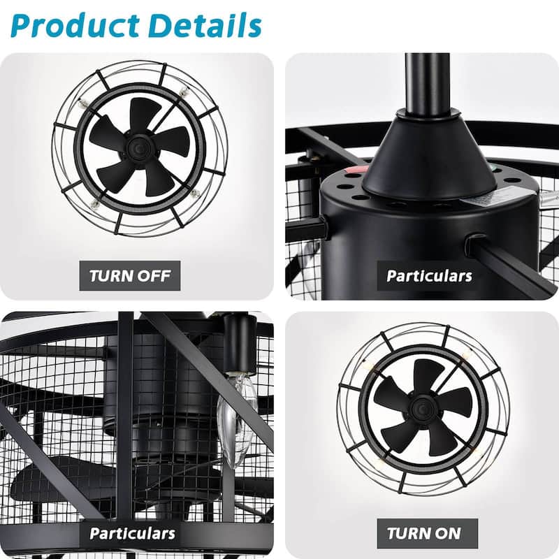 20 in. Smart Indoor 5 ABS Blades Ceiling Fan with Integrated LED with Remote Control (Bulb Not Included)