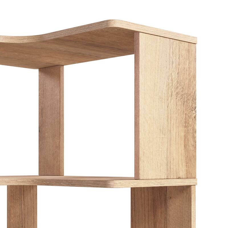 Prepac Nordik 6-Tier Corner Bookcase, 71.5" Extra Tall Corner Shelf, Freestanding Bookshelf for Home Office, Living Room