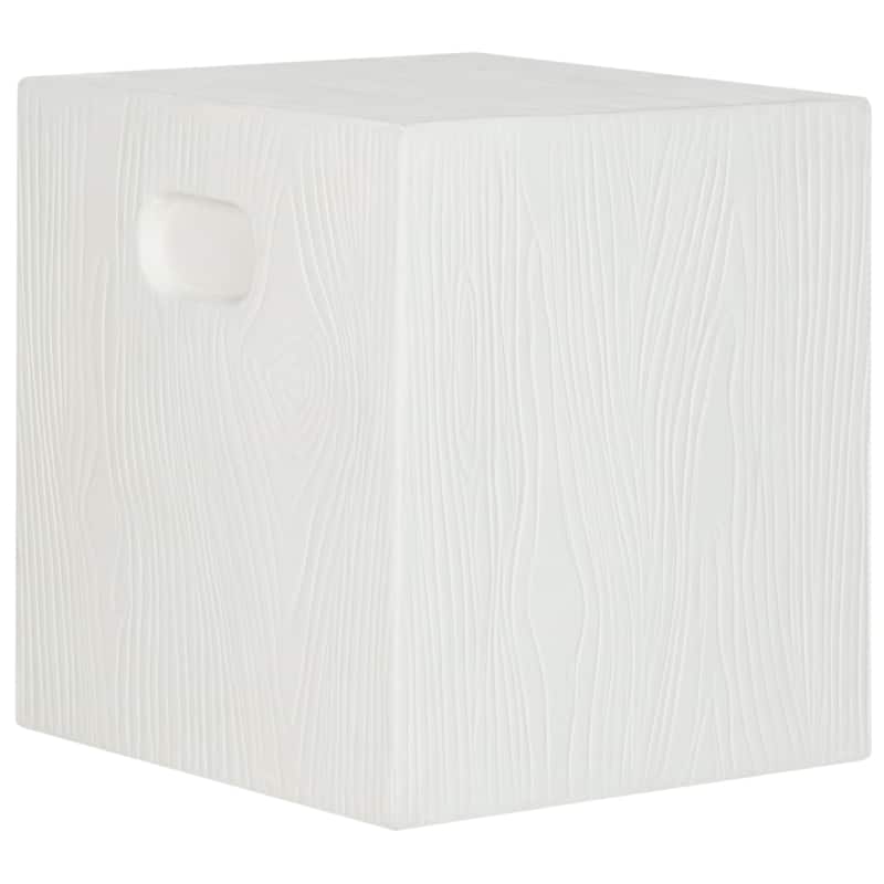 SAFAVIEH Mahin Cube Concrete Indoor/ Outdoor Accent Table (Dark Grey) - 14.9"x14.9"x16.5" - 15Wx15Dx17H