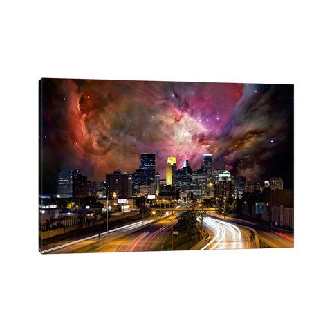 iCanvas "Minneapolis, Minnesota Orion Nebula Skyline" by 5by5collective Canvas Print