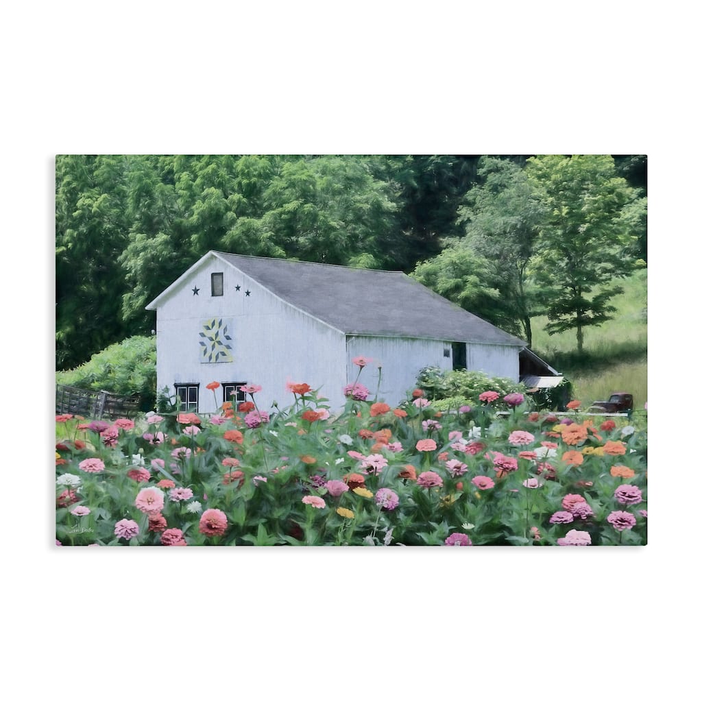 Stupell Countryside House in Garden Canvas Wall Art Design By Lori Deiter