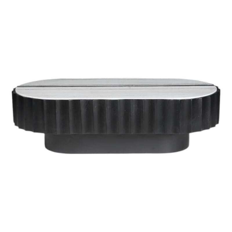 Marble Accent Table with Sleek Tapered Base Modern Minimalist Design