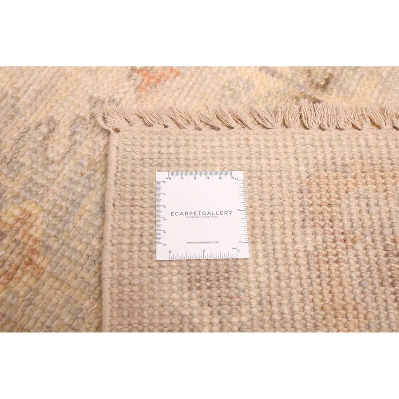 ECARPETGALLERY Hand-knotted Kavya Oushak Beige Wool Rug - 7'11 x 9'10