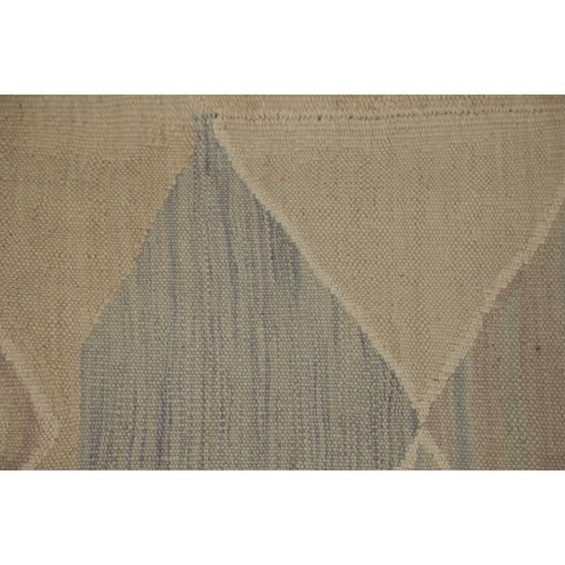 Hand Woven Oriental 100% Wool Carpet Southwestern Tribal Greys & Charcoal Kilim Area Rug - 4' 0'' X 2' 0''