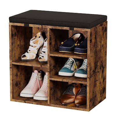 Shoe Storage Bench with Cushion