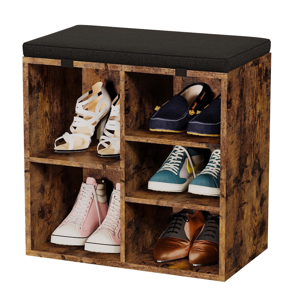 Shoe Storage Bench with Cushion