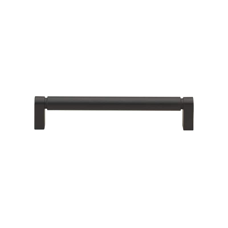 GlideRite 6-5/16 in. 160mm Center to Center Solid Smooth Cabinet Bar Pull - 4787-160 - Pack of 5 - Matte Black
