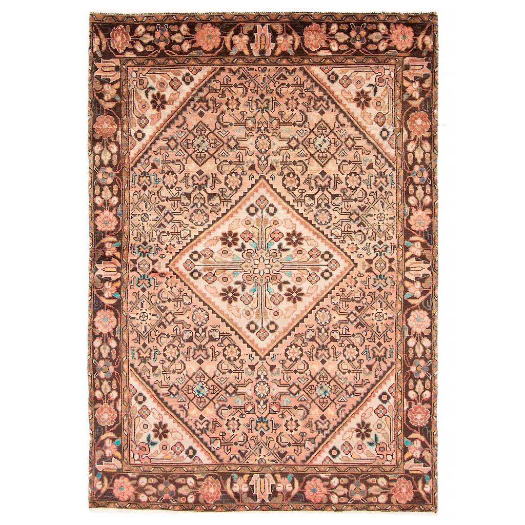 ECARPETGALLERY Hand-knotted Andelz Copper Wool Rug - 4'8 x 6'7