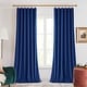 preview thumbnail 31 of 95, Deconovo Velvet Room Darkening Curtain Panel, Thermal Insulated 52x108-2PC - Navy Blue