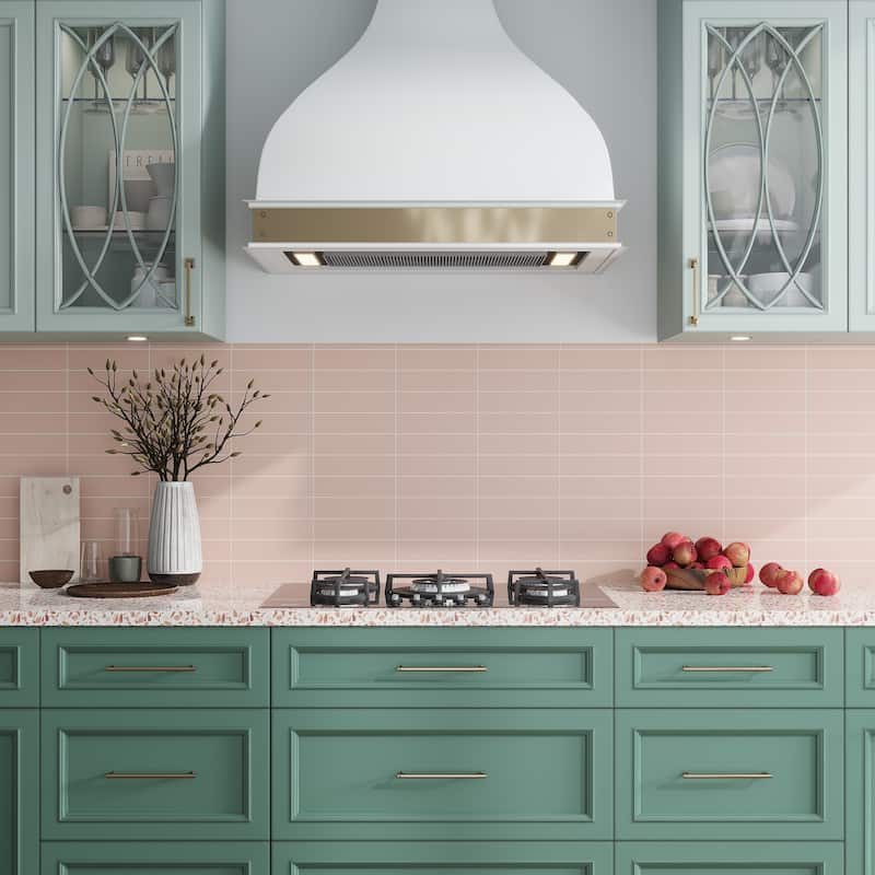 Apollo tile 2" x 8" Arte Matte Pink Ceramic Tile (6.46 sq ft/case) - 60 Pack