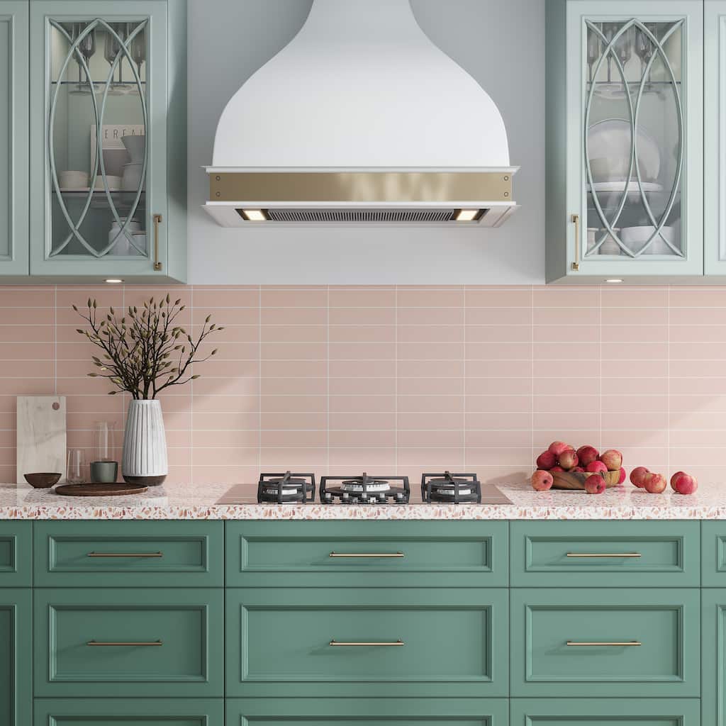 Apollo tile 2" x 8" Arte Matte Pink Ceramic Tile (6.46 sq ft/case) - 60 Pack