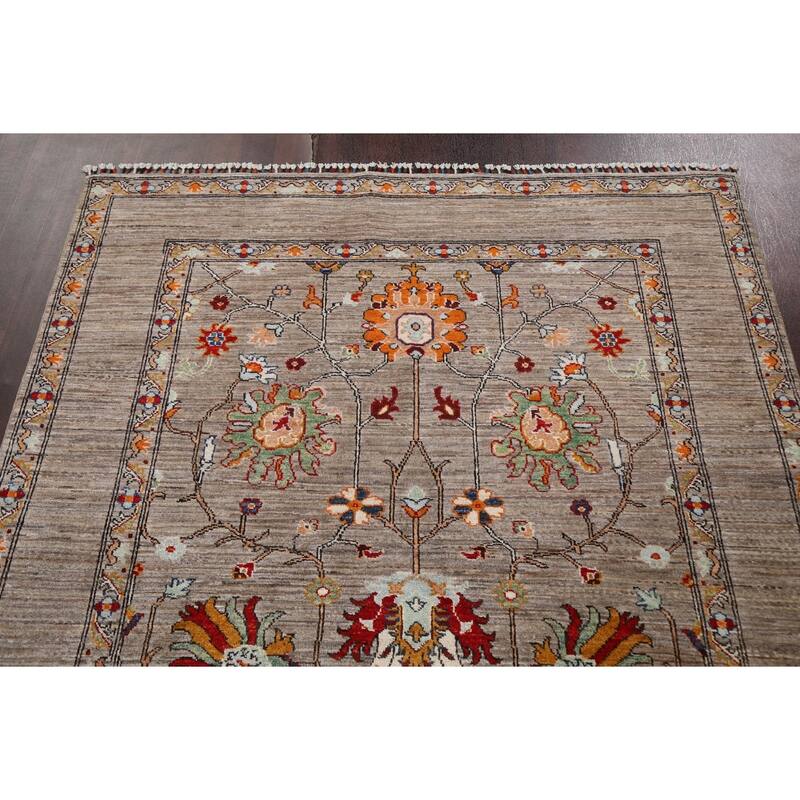 Vegetable Dye Oriental Ziegler Area Rug Wool Hand-knotted Foyer Carpet - 5'0" x 6'8"