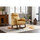 preview thumbnail 8 of 13, Modern Glider Chair, Recliner Armchair with Wood Legs and Side Pocket, Nursery Rocking Accent Chair with High Back