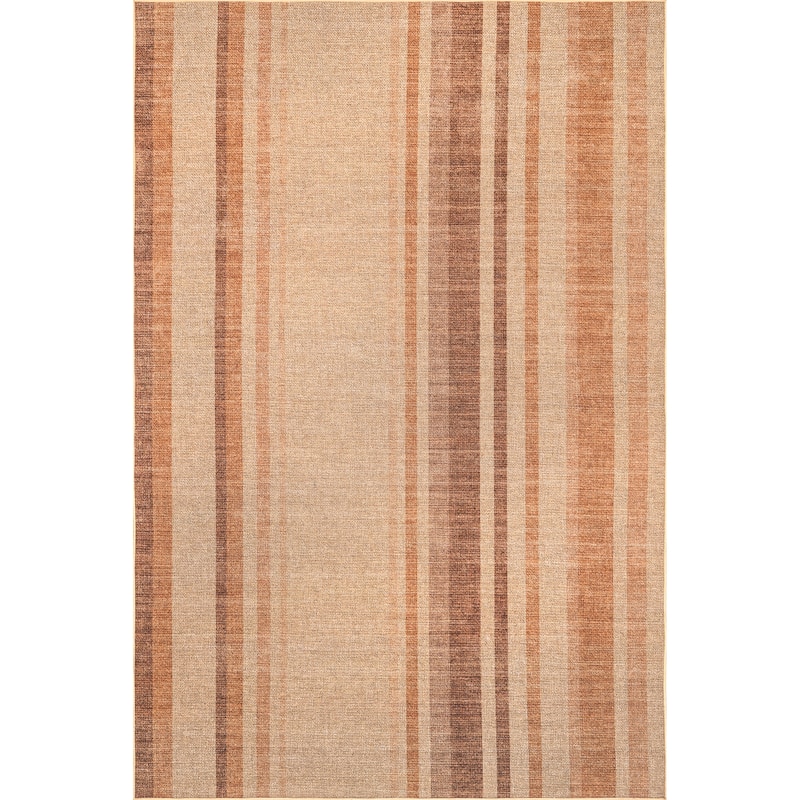 Nuloom Elza SuperiorWash Striped Easy-Jute Machine Washable Area Rug