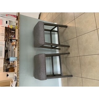 The Gray Barn Overlook Upholstered Backless Saddle Seat Bar Stool (Set of 2)