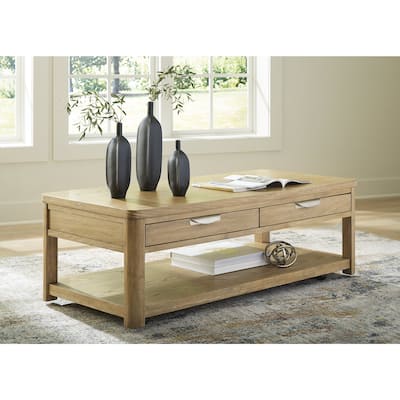 Signature Design by Ashley Rencott Brown Coffee Table - 56"W x 26.13"D x 19.25"H