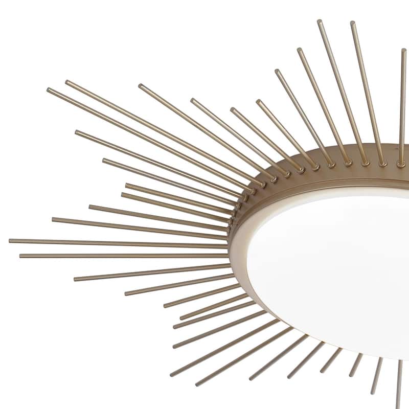 Modern Geometric Circle 1-Light LED Flush Mount Lamp Fixture