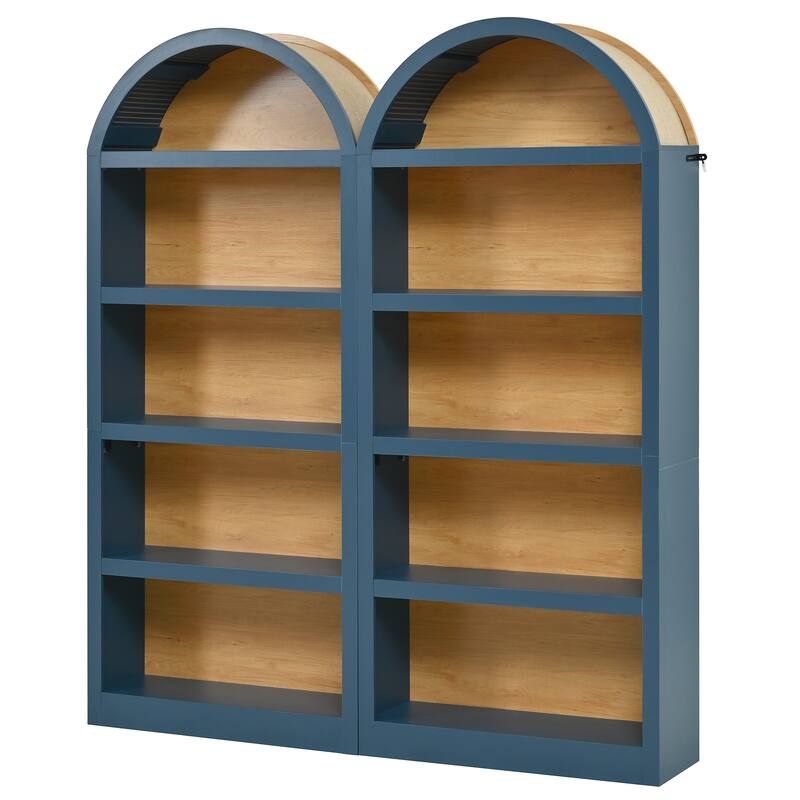 3-Piece Retro Entertainment Center for TVs up to 70", Two-Tone Farmhouse TV Stand with Sideboard & Bookshelf