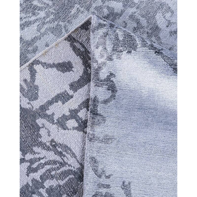 Modern One-of-a-Kind Hand-Knotted Area Rug - Ivory, 9' 1" x 12' 1" - 9' 1" x 12' 1"
