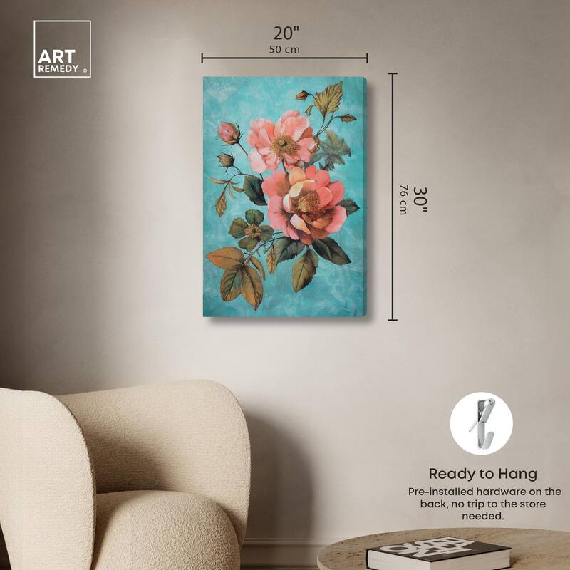 Floral Azure Ascent I Canvas by Art Remedy, Gallery Wrapped