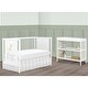 preview thumbnail 5 of 6, Dream On Me Moon Bear Reaching for The Stars 4-in-1 Modern Island Crib with Rounded Spindles - White