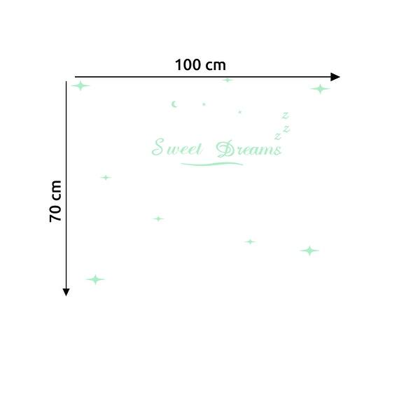 dimension image slide 0 of 2, Walplus Glow In The Dark Wall Stickers Stars Sweet Dreams Room Decor