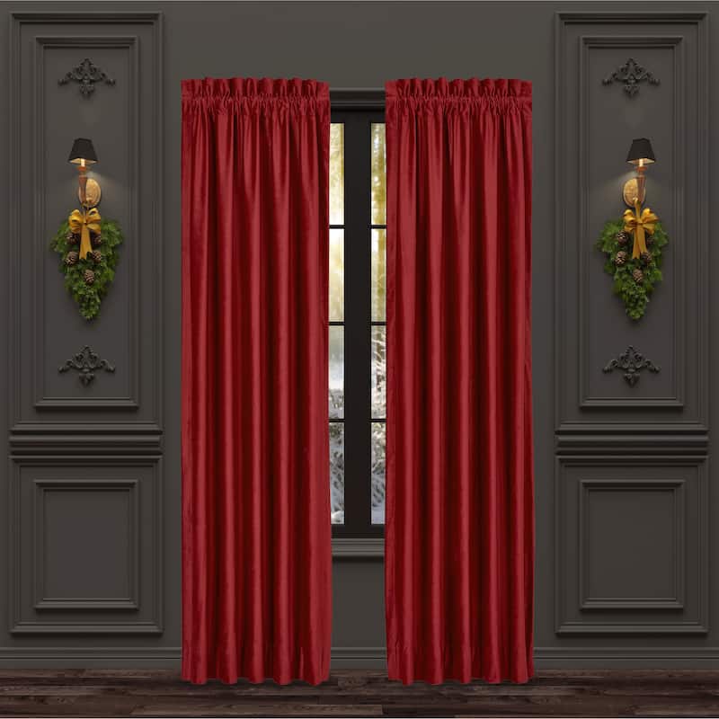 J. Queen New York Noelle Christmas Window Panel Pair