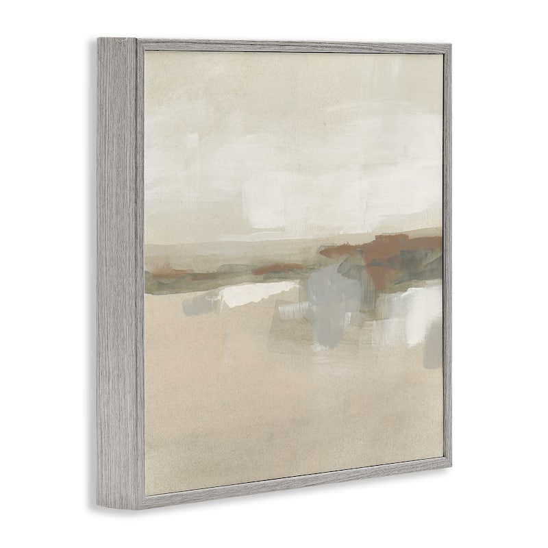 Stupell Abstract Neutral Land Framed Giclee Art Design By June Erica Vess