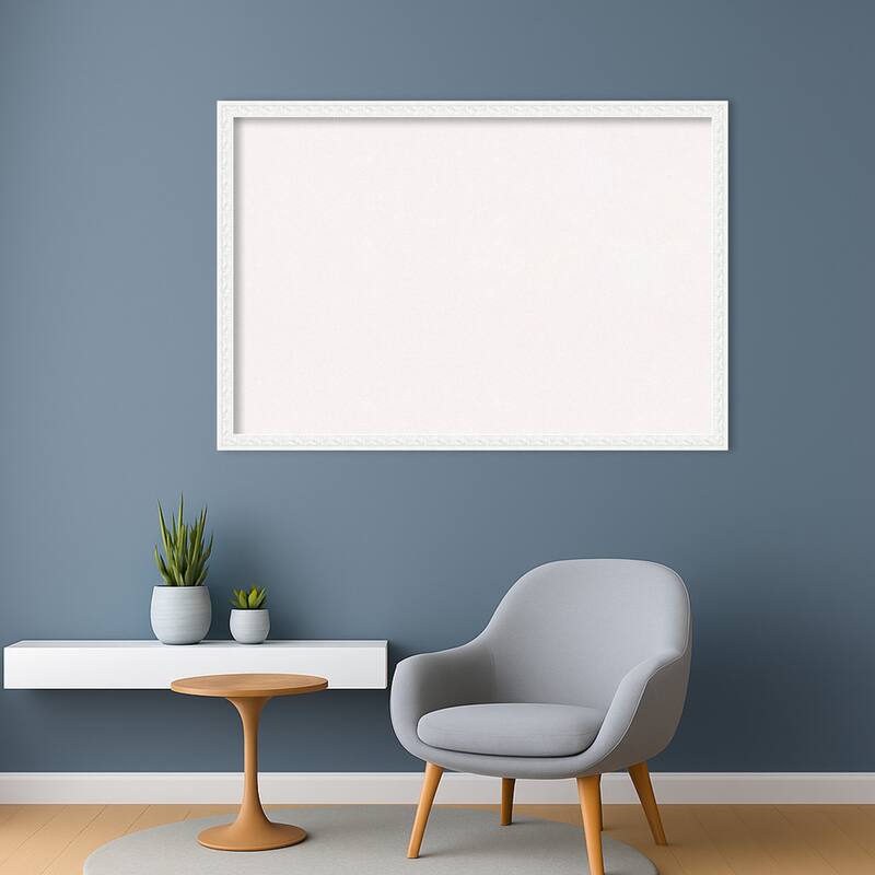 Bethany White Wood Framed Cork Board - Bulletin Board, Organization Board, Pin Board