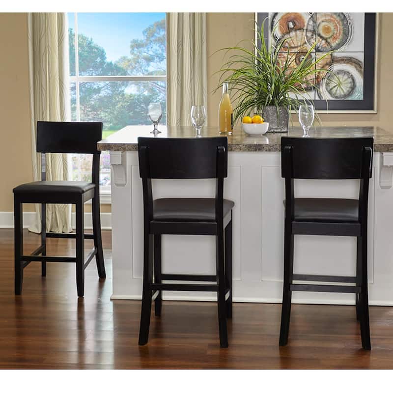 Linon Aldersey Black Stationary Counter Stool