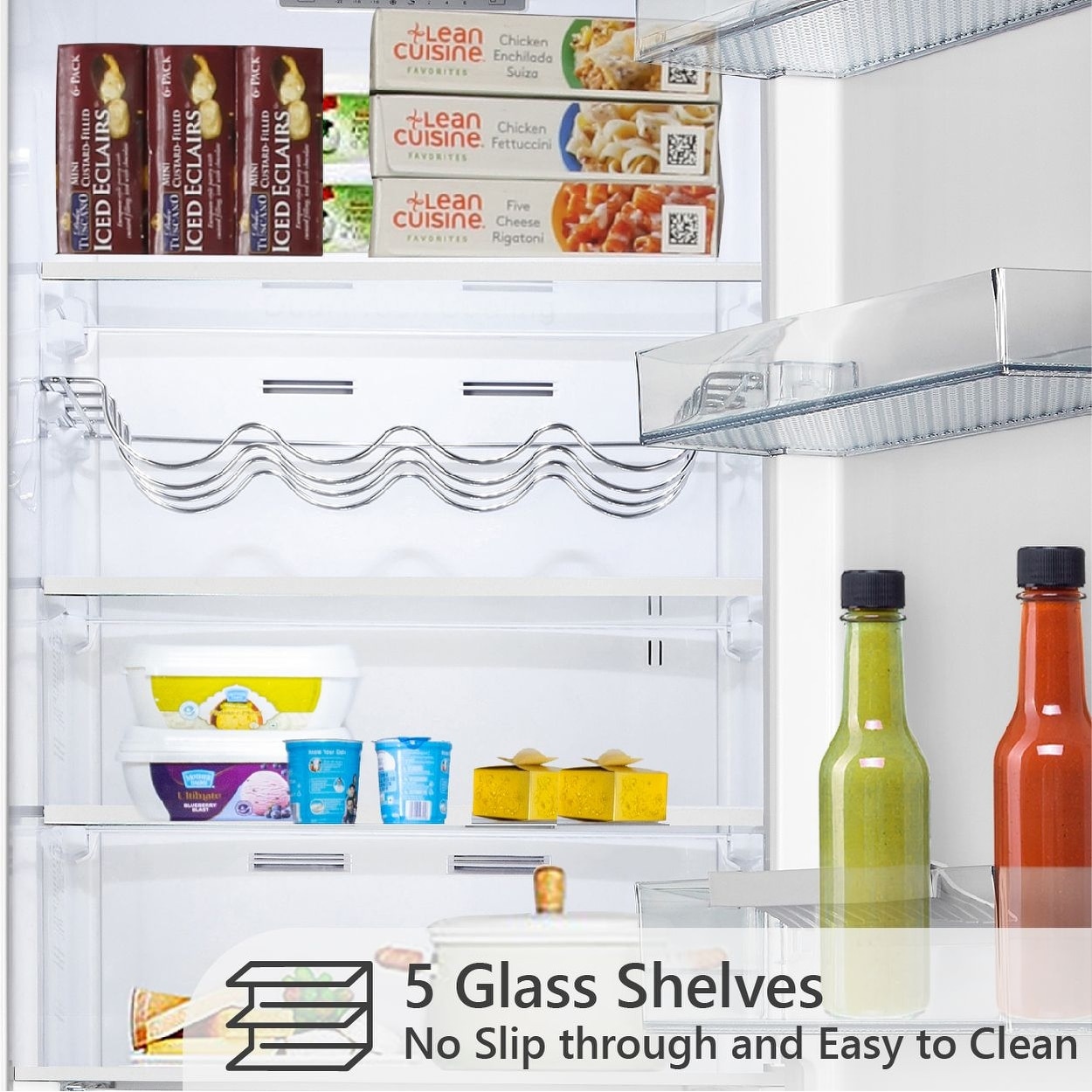 11.5 cf StainlessTall Slim Bottom Freezer Refrigerator E-Star w/Wine Rack -  On Sale - Bed Bath & Beyond - 31943365
