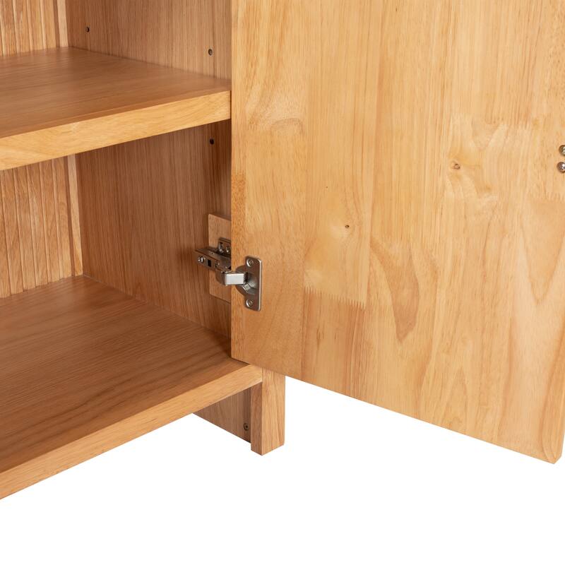 SAFAVIEH Couture Elladora Ribbed Front Wood Bookcase - 34"W x 15"D x 76"H