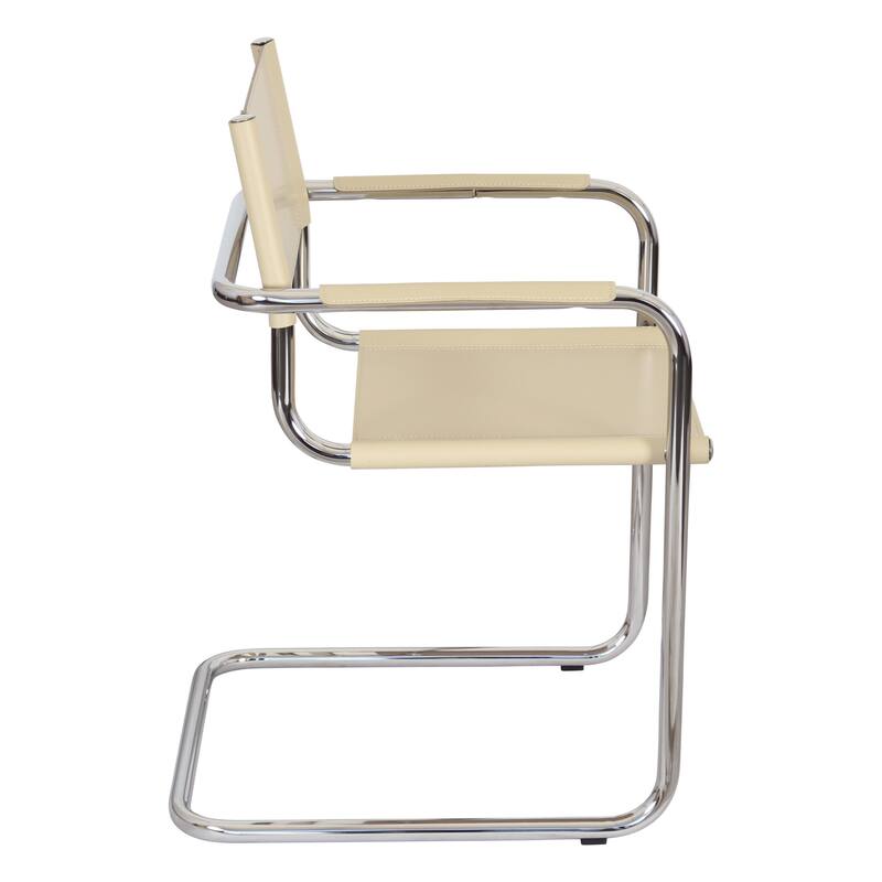 Breuer Chair Company Mart Stam Cantilever Armchair Arm Chair w/ Chrome Frame (Various Bonded Leather Colors)