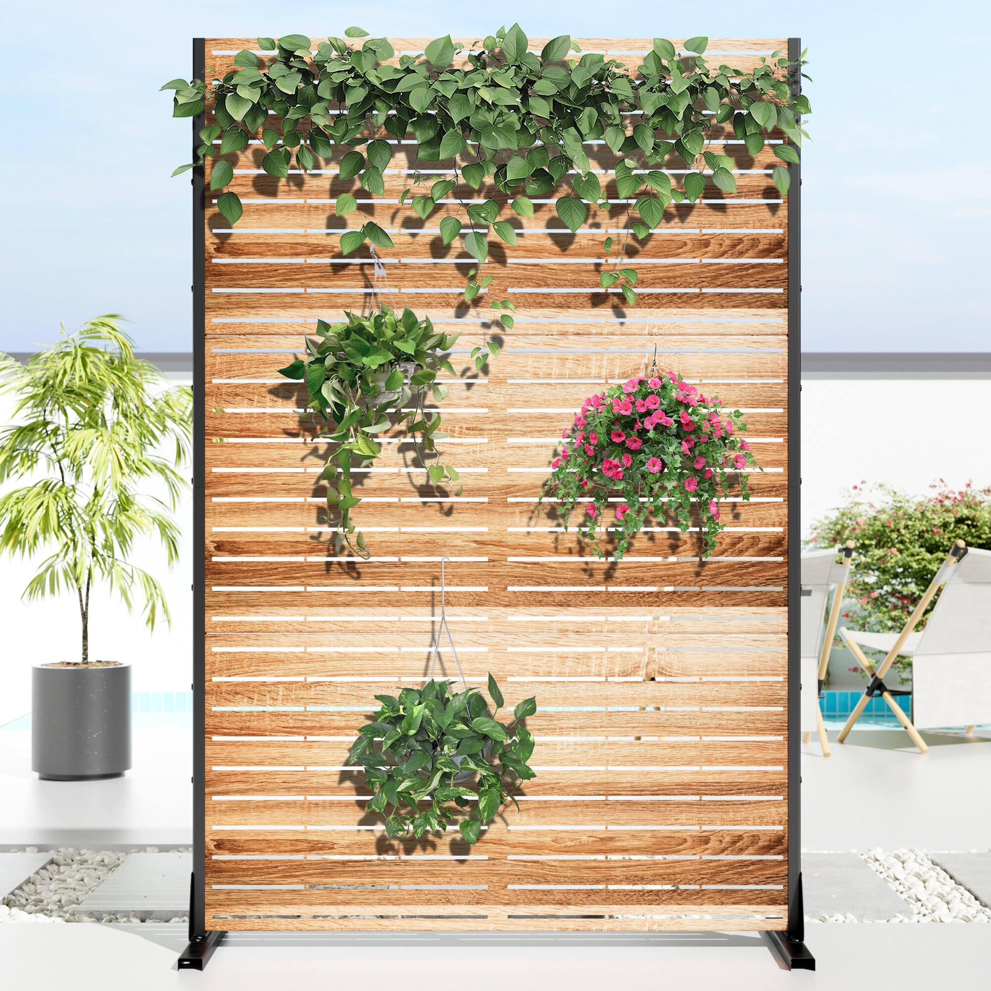 Outdoor Metal Privacy Screen Fence Panel