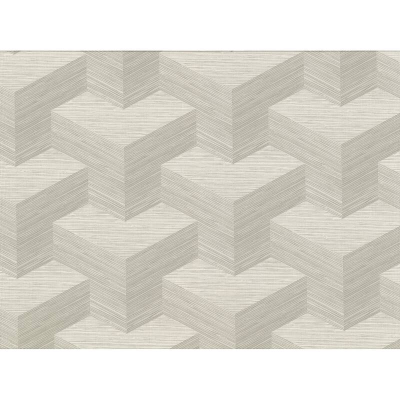 A-Street Prints Y Knot Light Grey Geometric Texture Wallpaper
