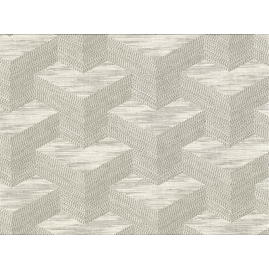 A-Street Prints Y Knot Light Grey Geometric Texture Wallpaper