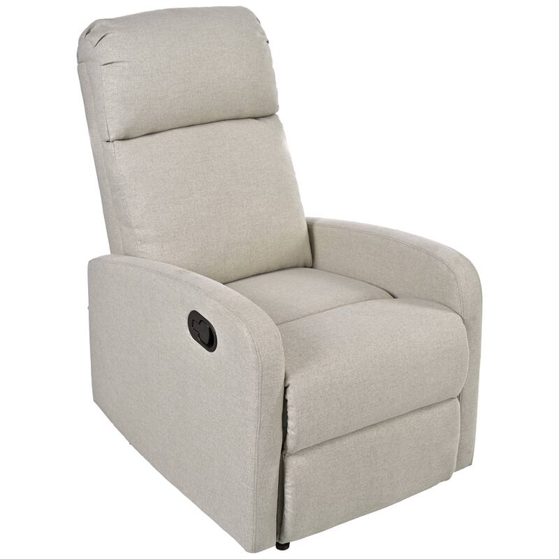 Manual Upholstered Recliner Chair, Modern Recliner Adjustable Single Sofa Chair, High Back Lounge Chairs for Living Room
