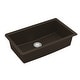 preview thumbnail 42 of 52, Karran Undermount 32.5 in. Large Single Bowl Quartz Kitchen Sink Kit