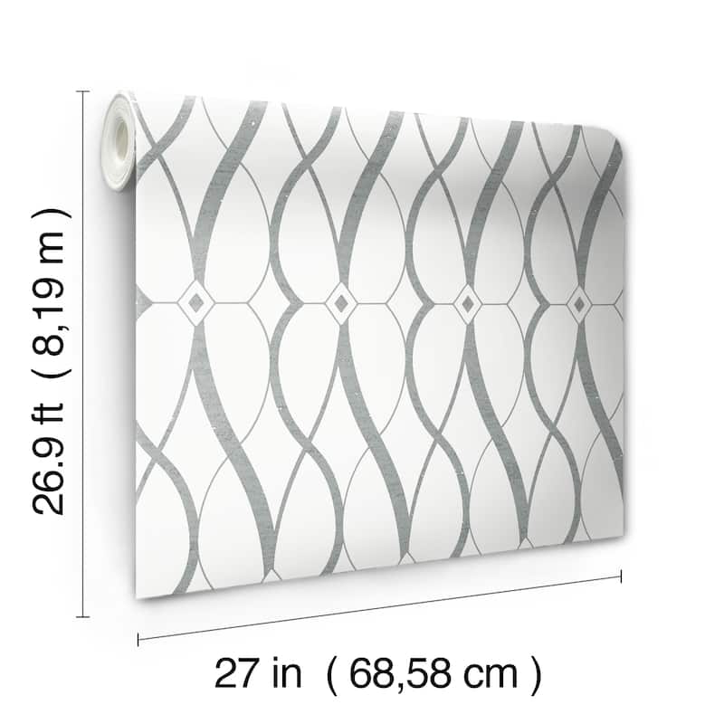 Fontaine, Graceful Geo 26.9' L X 27" W, Wallpaper Roll