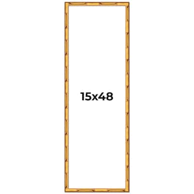 15x48 Frame Gold Bamboo Picture Frame Modern Photo Frame Includes UV Acrylic Shatter Guard Front Acid Free Foam Backing Board