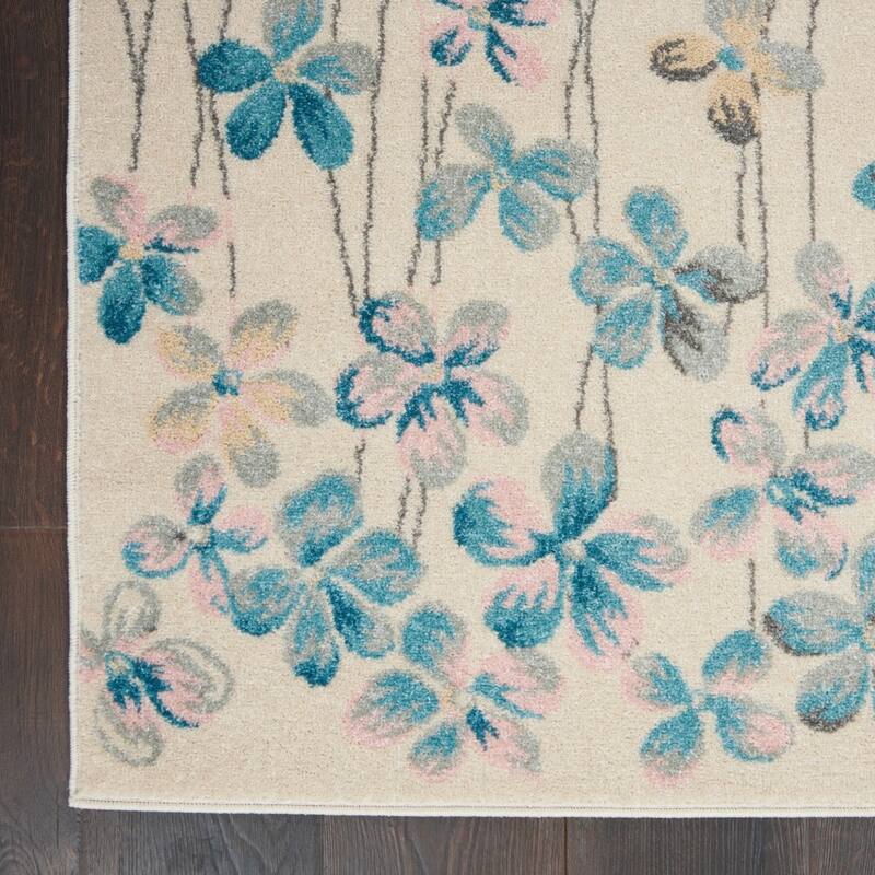 HomeRootsFloral Medallion Contemporary Rectangle Area Rug - 120' X '96' X '0.5