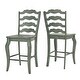 preview thumbnail 5 of 14, Elena Antique Grey Extendable Counter Height Dining Set - French Ladder Back by iNSPIRE Q Classic