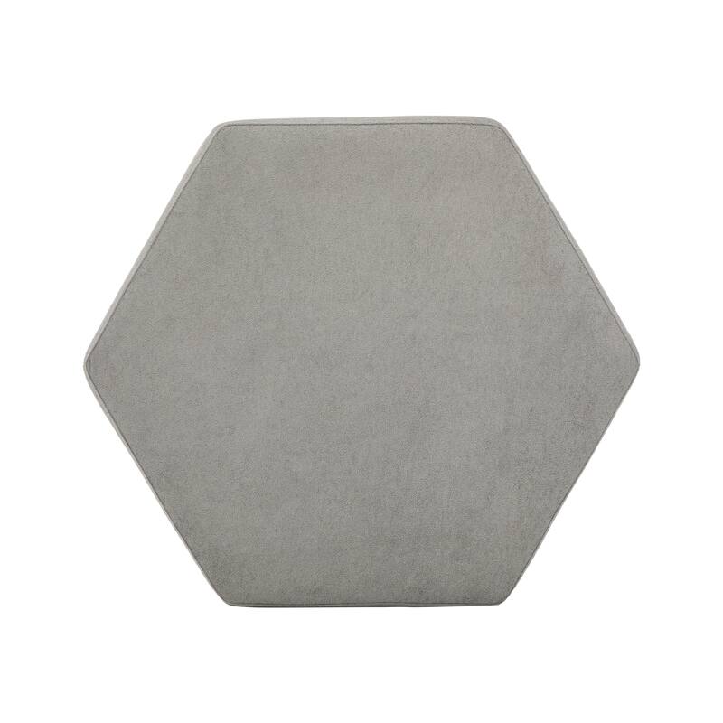 Christopher Knight Home - Nova Hexa Modern Upholstered Ottoman/ Foot Stool with Wooden Base