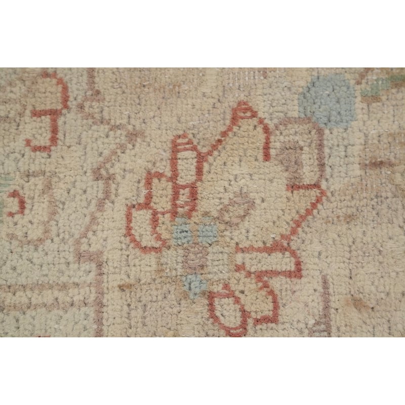 Hand Knotted Oriental 100% Wool Carpet Traditional Floral Oranges & Rust Kerman Area Rug - 12' 8'' X 9' 7''