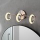 preview thumbnail 9 of 12, Glow's Avenue 3-Light Dimmable Loop Ring Bathroom Vanity Light