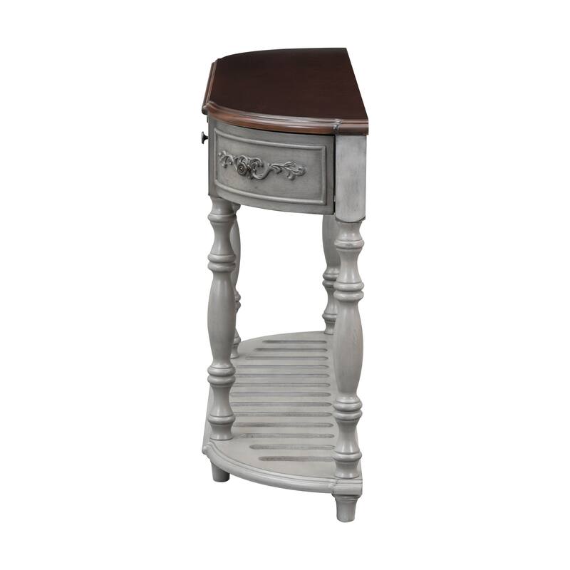 52" Classic Console Table with 4 Drawers & Open Shelf