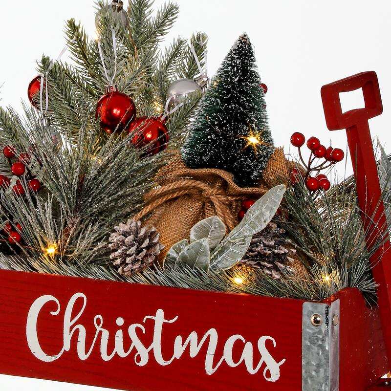 21" LED "Merry Christmas" Wagon
