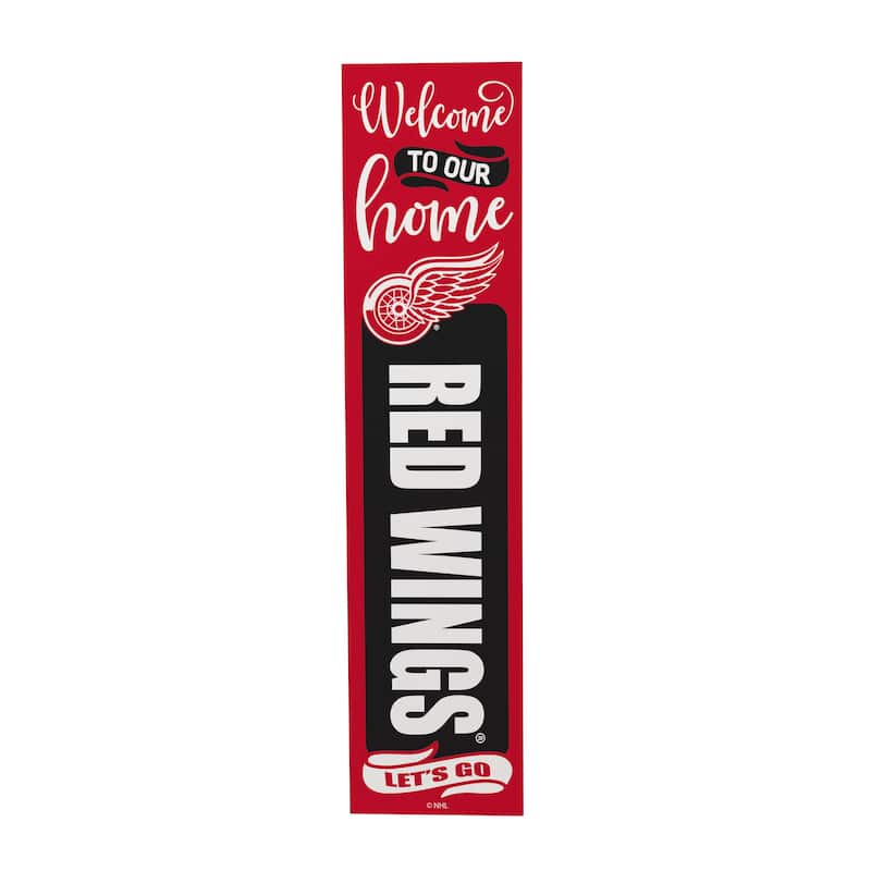 47" Double Sided Seasonal Porch Leaner, Detroit Red Wings - 47" x 11.25"