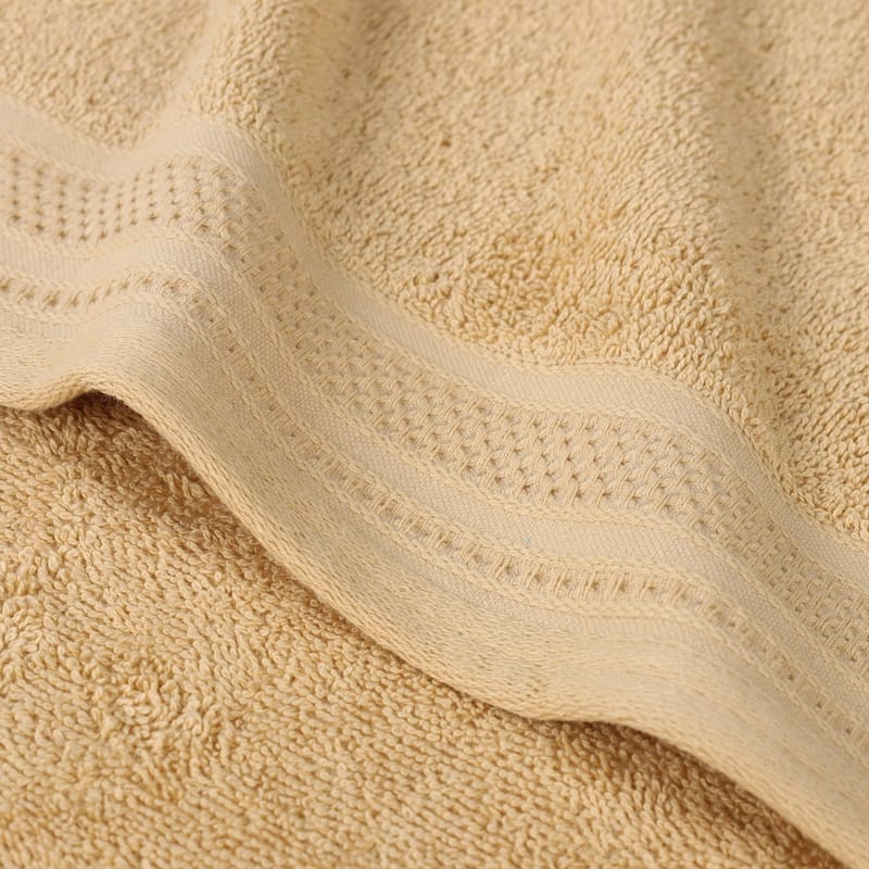 Superior Honeycomb Textured Border Cotton Medium Weight 12 Piece Towel Set